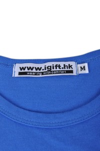 T528 自製tee-shirt   班tee訂製  訂購環保t-shirt  tee供應商HK    天空藍 細節-4